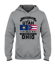 LIVE IN UTAH BUT BEGAN IN OHIO Hooded Sweatshirt front