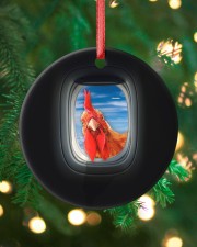 Chicken Circle ornament - single (porcelain) custom-circle-ornament-single-porcelain-lifestyle-11