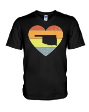 Oklahoma - Heart Vintage V-Neck T-Shirt tile