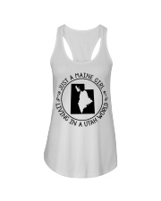 MAINE GIRL LIVING IN UTAH Ladies Flowy Tank tile
