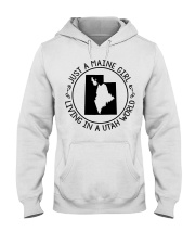 MAINE GIRL LIVING IN UTAH Hooded Sweatshirt tile