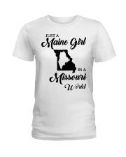MAINE GIRL IN MISSOURI Ladies T-Shirt tile