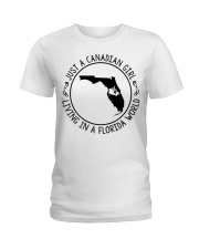 CANADIAN GIRL LIVING IN FLORIDA Ladies T-Shirt tile