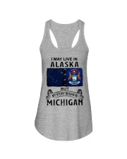 Began In Michigan - May Live In Alaska Ladies Flowy Tank tile
