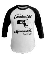 CANADIAN GIRL IN MASSACHUSETTS Baseball Tee tile