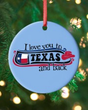 Love You To Texas Circle ornament - single (porcelain) custom-circle-ornament-single-porcelain-lifestyle-11