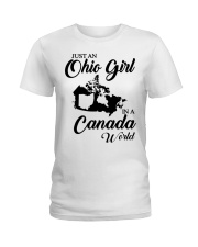 OHIO GIRL IN CANADA Ladies T-Shirt tile
