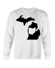 MAP OHIO IN MICHIGAN Crewneck Sweatshirt tile