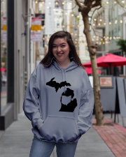 MAP OHIO IN MICHIGAN Hooded Sweatshirt lifestyle-unisex-hoodie-front-2