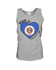 Heart made in Minnesota Unisex Tank tile