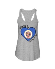 Heart made in Minnesota Ladies Flowy Tank tile