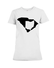 MAP OHIO IN SOUTH CAROLINA Premium Fit Ladies Tee tile