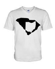 MAP OHIO IN SOUTH CAROLINA V-Neck T-Shirt tile