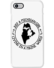 MICHIGAN GIRL LIVING IN MAINE Phone Case tile