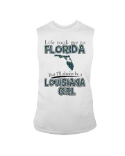Louisiana Girl Life Took Me To Florida Sleeveless Tee tile