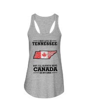 LIVE IN TENNESSEE CANADA IN MY DNA Ladies Flowy Tank tile