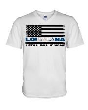 Flag Louisiana- Call It Home V-Neck T-Shirt tile