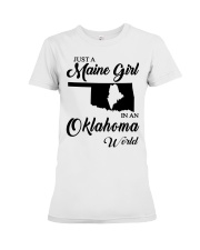MAINE GIRL IN OKLAHOMA Premium Fit Ladies Tee tile