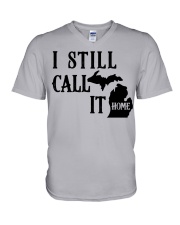 Michigan i still call it home V-Neck T-Shirt tile