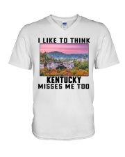 Kentucky Misses Me Too V-Neck T-Shirt tile