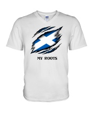 Flag Scotland My Roots V-Neck T-Shirt tile
