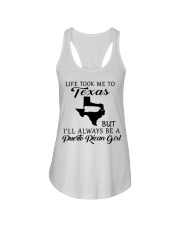 LIFE TOOK ME TO TEXAS BE A PUERTO RICAN GIRL Ladies Flowy Tank tile