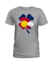 Flag Colorado Four Leaf Clover Ladies T-Shirt tile