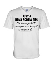 Nova Scotia Girl - No One Is Perfect V-Neck T-Shirt tile