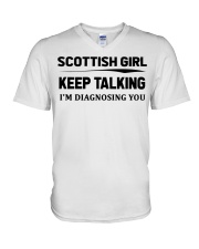 Scottish Girl - I'm Diagnosing V-Neck T-Shirt tile