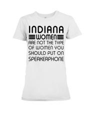 Should put on speakerphone not Indiana women Premium Fit Ladies Tee tile