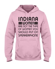 Should put on speakerphone not Indiana women Hooded Sweatshirt front