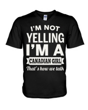 I'M A CANADIAN GIRL V-Neck T-Shirt tile