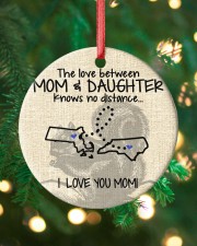 The Love Mom Daughter North Carolina Massachusetts Circle ornament - single (porcelain) custom-circle-ornament-single-porcelain-lifestyle-11