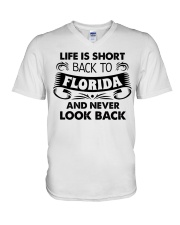 Back To Florida V-Neck T-Shirt tile