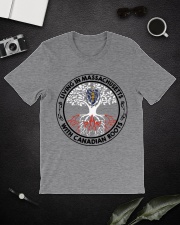LIVING IN MASSACHUSETTS CANADIAN ROOTS Classic T-Shirt lifestyle-mens-crewneck-front-16