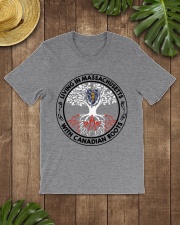 LIVING IN MASSACHUSETTS CANADIAN ROOTS Classic T-Shirt lifestyle-mens-crewneck-front-18