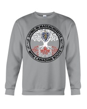 LIVING IN MASSACHUSETTS CANADIAN ROOTS Crewneck Sweatshirt tile