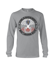 LIVING IN MASSACHUSETTS CANADIAN ROOTS Long Sleeve Tee tile