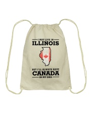 LIVE IN ILLINOIS CANADA IN MY DNA Drawstring Bag tile