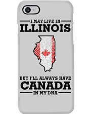 LIVE IN ILLINOIS CANADA IN MY DNA Phone Case tile