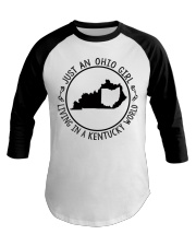 OHIO GIRL LIVING IN KENTUCKY Baseball Tee tile