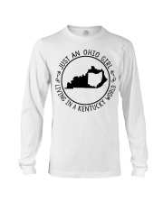 OHIO GIRL LIVING IN KENTUCKY Long Sleeve Tee tile