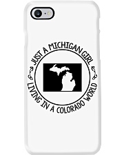 MICHIGAN GIRL LIVING IN COLORADO Phone Case tile