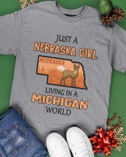 Nebraska Girl Living In Michigan Classic T-Shirt apparel-classic-tshirt-lifestyle-back-69