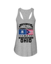 LIVE IN CONNECTICUT BUT BEGAN IN OHIO Ladies Flowy Tank tile