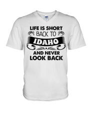 Back To Idaho V-Neck T-Shirt tile