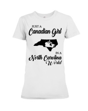 CANADIAN GIRL IN NORTH CAROLINA Premium Fit Ladies Tee tile