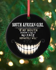 If My Mouth South African Girl Circle ornament - single (porcelain) custom-circle-ornament-single-porcelain-lifestyle-11