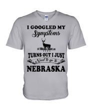 Turn out i just need to go to Nebraska V-Neck T-Shirt tile