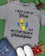Began In Philadelphia - Live In Texas Classic T-Shirt apparel-classic-tshirt-lifestyle-back-69